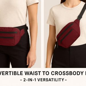 15 Convertible Waist to Crossbody Pack - 2-in-1 Versatility