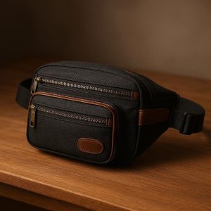 16 Minimalist Leather-Trim Waist Pack - Elevated Everyday Carry