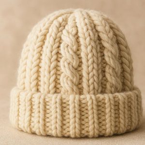 24 Cable Knit Beanie - Chunky & Cozy Winter Warmth